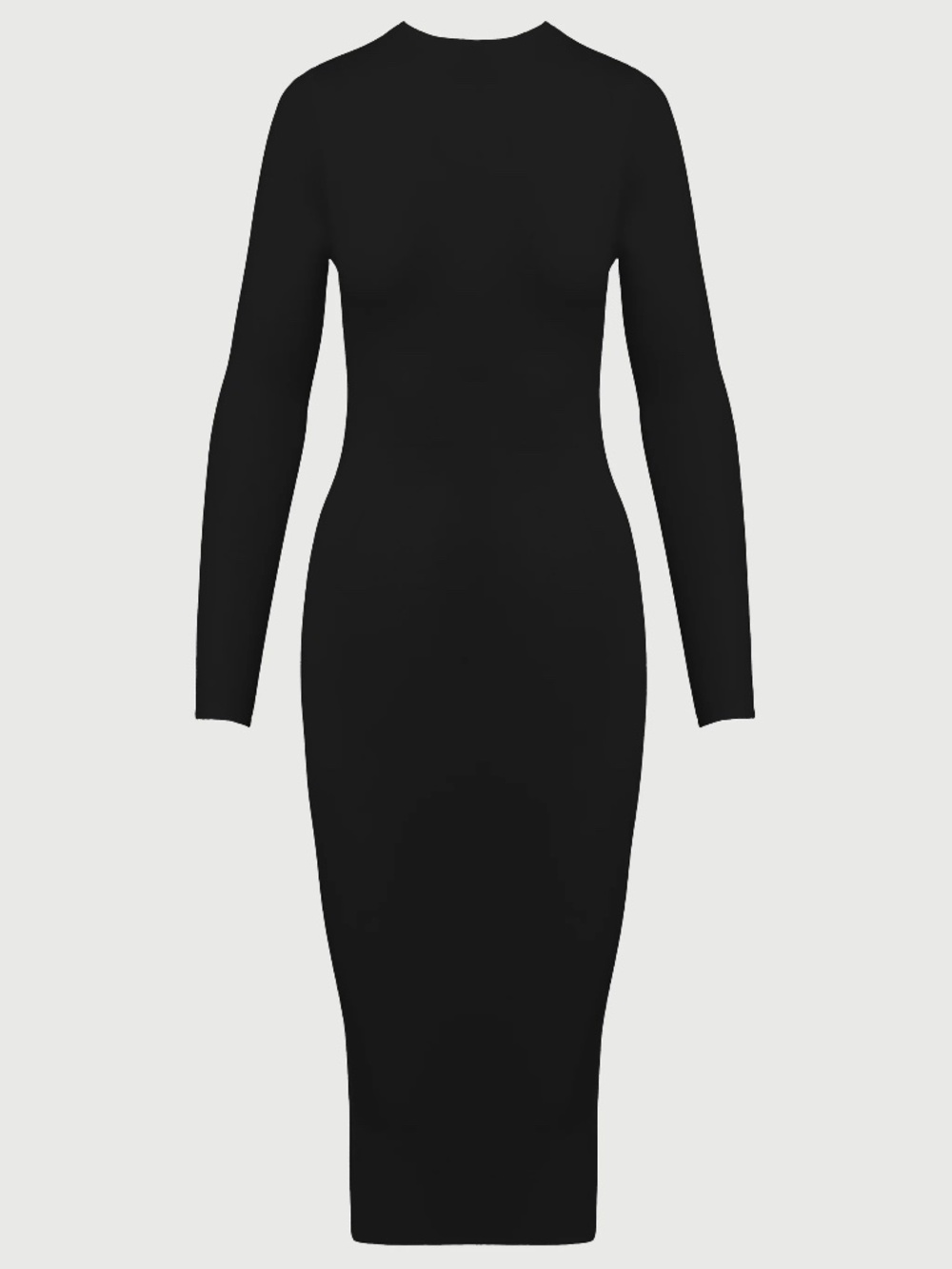 Naked Wardrobe Sculpt Mock Neck Midi Dress - size M - NEW